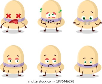Summer hat cartoon character with nope expression