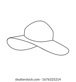 summer hat female isolated icon vector illustration design
