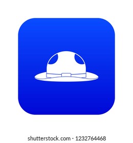 Summer hat icon digital blue for any design isolated on white vector illustration
