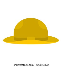 Summer hat icon flat isolated on white background vector illustration