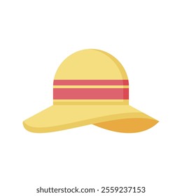 Summer Hat Icon Illustration Perfect for travel, vacation, and island themed projects.