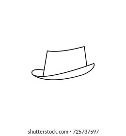 summer hat icon on white background