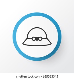 Summer Hat Icon Symbol. Premium Quality Isolated Woman Cap Element In Trendy Style.