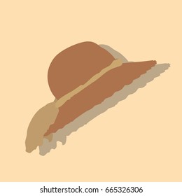 Summer hat icon, vector illustration design. Hats collection.