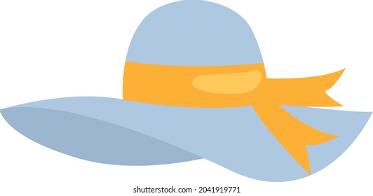 Summer hat, illustration, vector, on a white background.