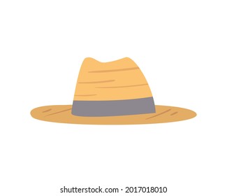 Zubehörsymbol für Sommerhut-Strohhalm