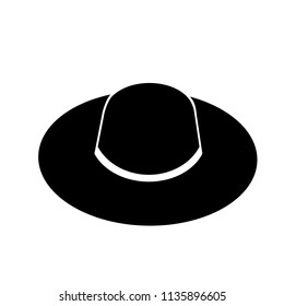 summer hat, sun hat vector icon