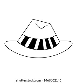 summer hat for travelers symbol isolated Vector design illustration