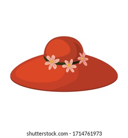 Summer hat vector icon.Cartoon vector icon isolated on white background summer hat.