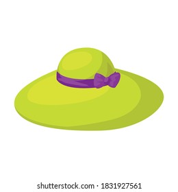 Sommerhut Vektorsymbol.Cartoon Vektorsymbol einzeln auf weißem Hintergrund Sommermütze.