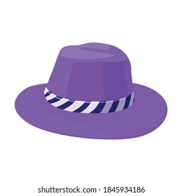 Summer hat vector icon.Cartoon vector icon isolated on white background summer hat.