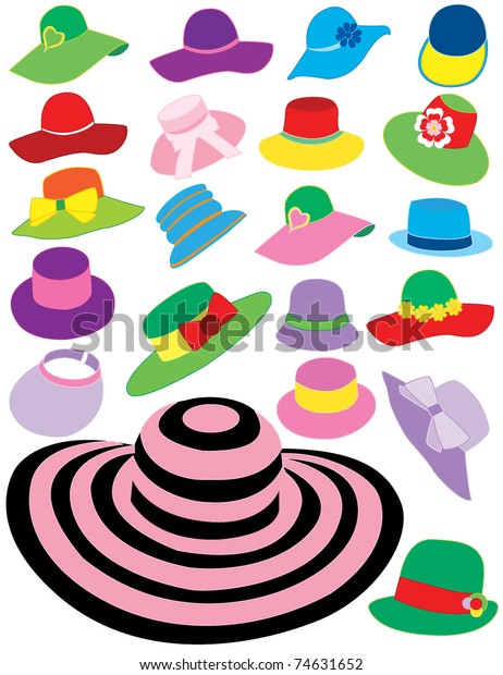 Summer Hats Stock Vector (Royalty Free) 74631652