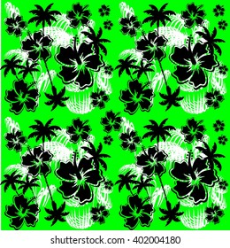 summer hawaiian pattern background in vector format 