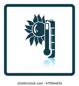 Summer heat icon. Shadow reflection design. Vector illustration.