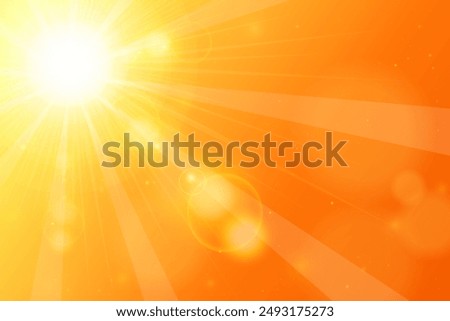 Summer heat wave warning background. Abstract orange sun background