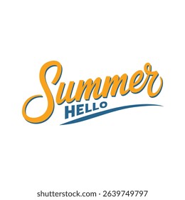 Summer Hello Greeting Card Design