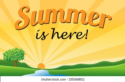 Summer is here with sun starburst