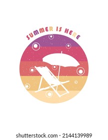 
el verano está aquí diseño de camisetas