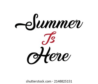 Summer is Here Vector Design Template