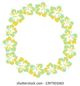 Summer hibiscus beautiful flower vector illustration