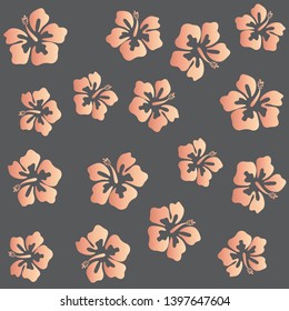 Summer hibiscus beautiful flower vector illustration