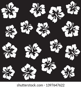 Summer hibiscus beautiful flower vector illustration