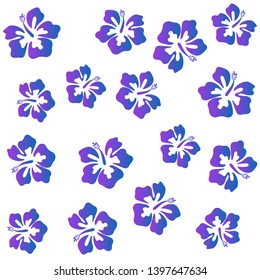 Summer hibiscus beautiful flower vector illustration