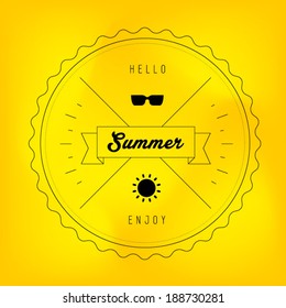 Summer hipster badge