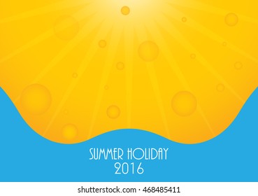 Summer holiday 2016 background, Vector illustration, eps10