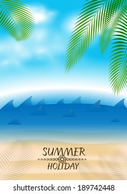 summer holiday abstract background with shore and view on ocean