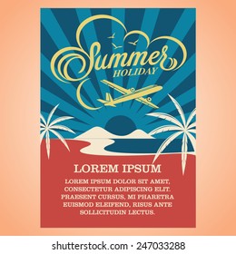 summer holiday advertising design template.