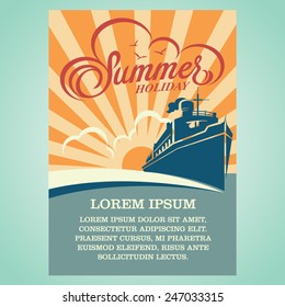 summer holiday advertising design template.