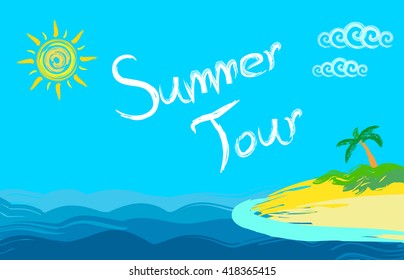 Summer holiday artistic background