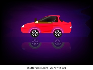 Summer holiday automobile sedans luxury modern isolated technology abstract background vector illustration