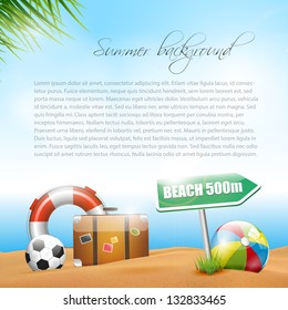 Summer holiday background with copyspace