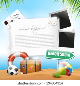 Summer holiday - background with copyspace