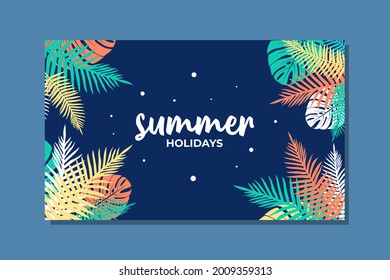 Summer Holiday Background, Summer Illustration Design for Party and Event. for web, banner, poster design, and others, design illustration