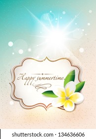Summer holiday background with place for text