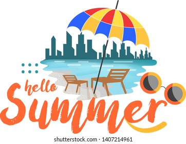 Summer Holiday Background vector Illustration. EPS 10