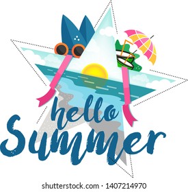 Summer Holiday Background vector Illustration. EPS 10
