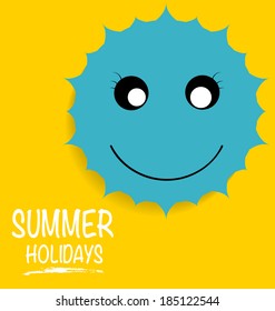 Summer holiday background. Vector illustration.