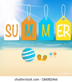Summer holiday background. Vector illustration.