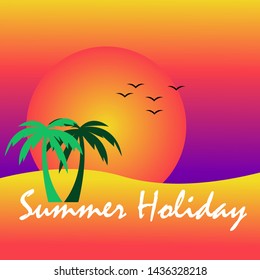 Summer holiday background vector image 