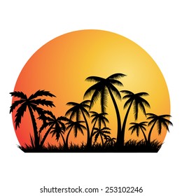 Summer holiday background.Tropical banner.vector