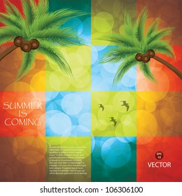 Summer holiday background.Tropical poster