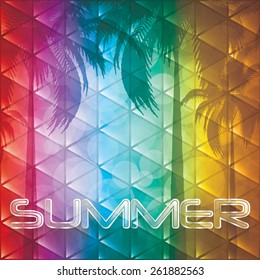 Summer holiday background.Tropical vector