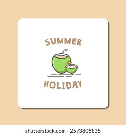 Summer holiday badge for summer season celebration. Vector illustration