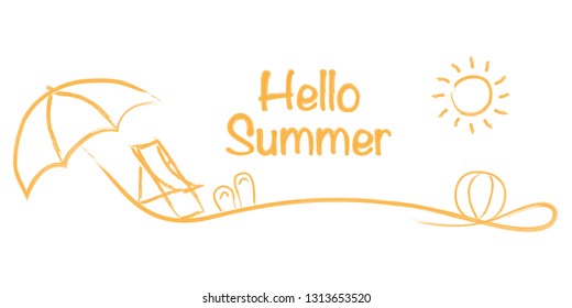 Summer Holiday Beach Logo