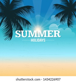 summer holiday Beautiful greeting card poster