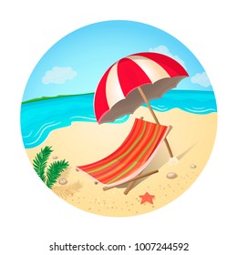 Summer holiday by the sea - vector